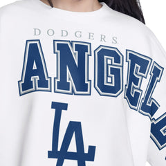 Los Angeles Dodgers G-III 4Her by Carl Banks Women's Bleachers Cropped Pullover Sweatshirt - White - MLB Online