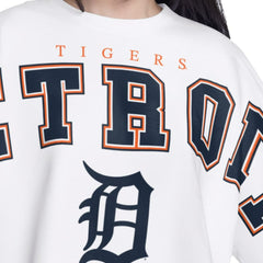 Detroit Tigers G-III 4Her by Carl Banks Women's Bleachers Cropped Pullover Sweatshirt - White - MLB Online