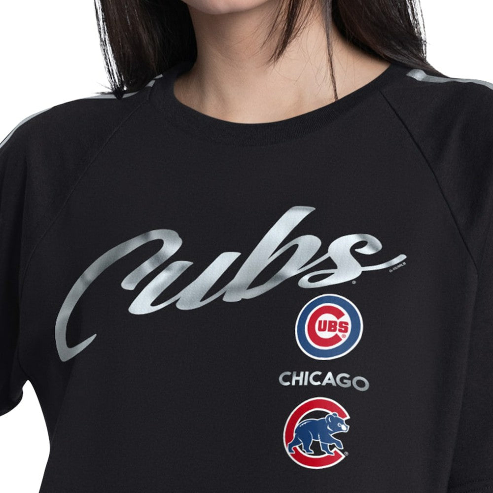 Chicago Cubs G-III 4Her by Carl Banks Women's Classic Play Cropped T-Shirt - Black - MLB Online