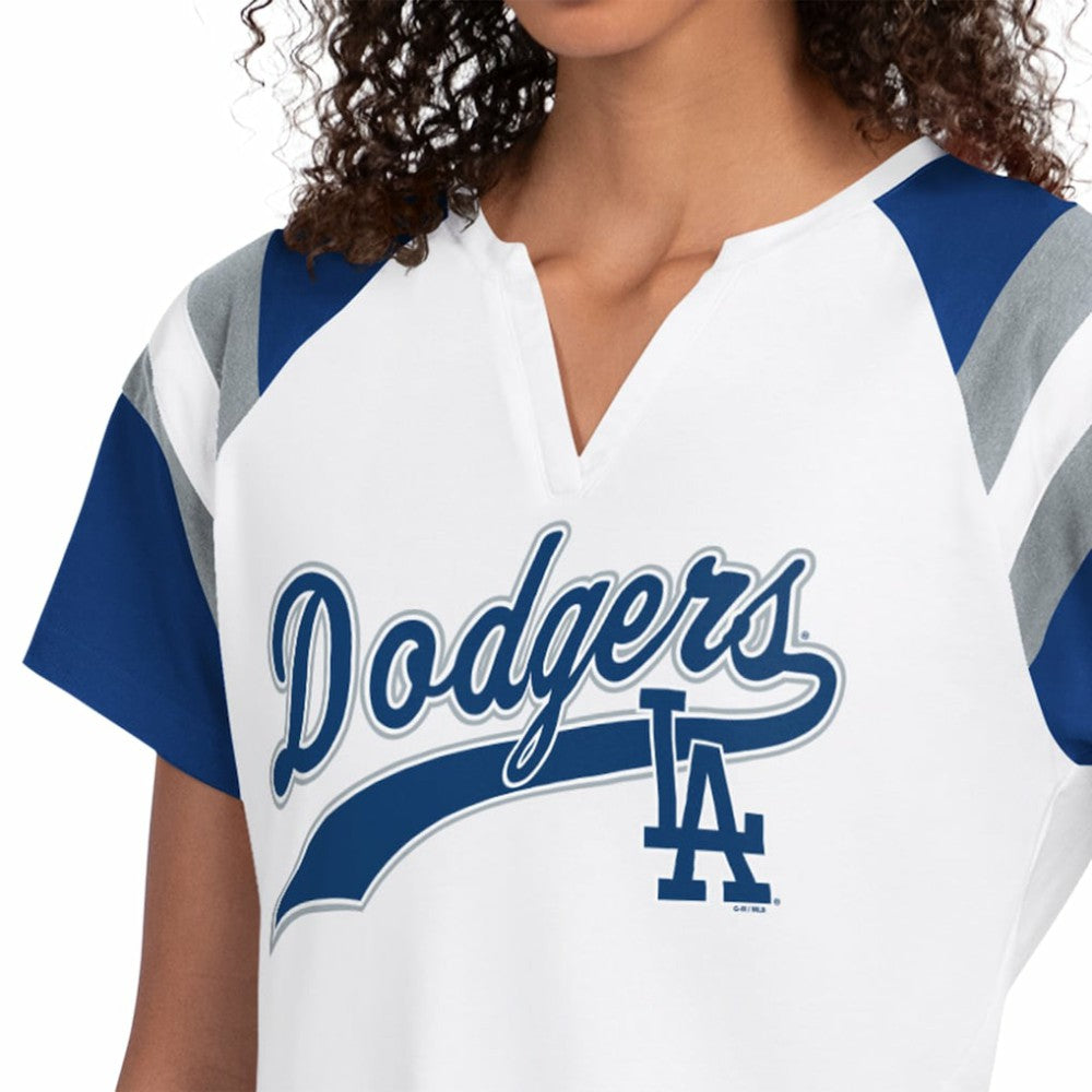 Los Angeles Dodgers Starter Women's Game On Notch Neck T-Shirt - White - MLB on Sale