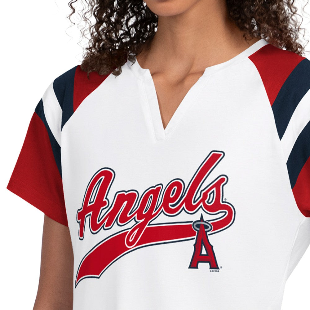 Los Angeles Angels Starter Women's Game On Notch Neck T-Shirt - White - MLB on Sale