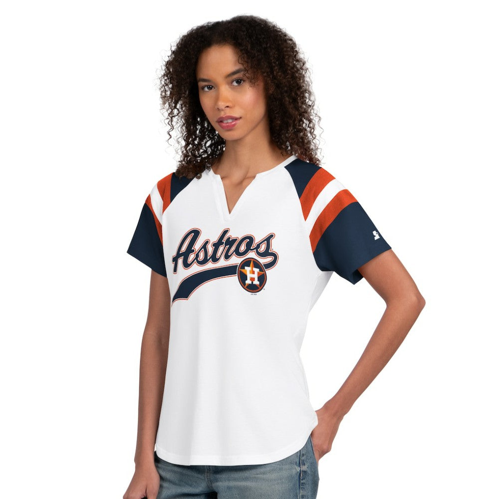 Houston Astros Starter Women's Game On Notch Neck T-Shirt - White - MLB on Sale