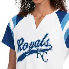 Kansas City Royals Starter Women's Game On Notch Neck T-Shirt - White - MLB Lifestyle