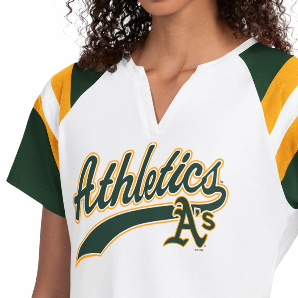 Athletics Starter Women's Game On Notch Neck T-Shirt - White - MLB Online
