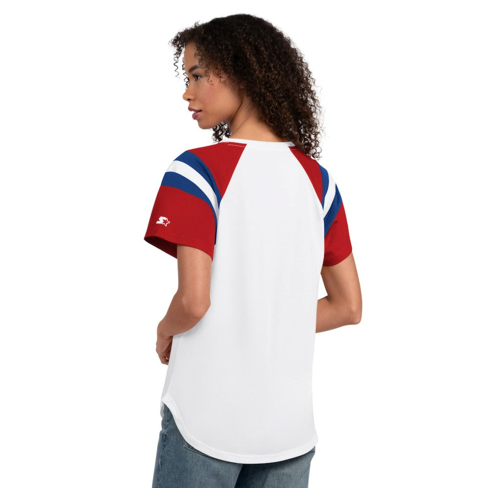 Philadelphia Phillies Starter Women's Game On Notch Neck T-Shirt - White - MLB Sale
