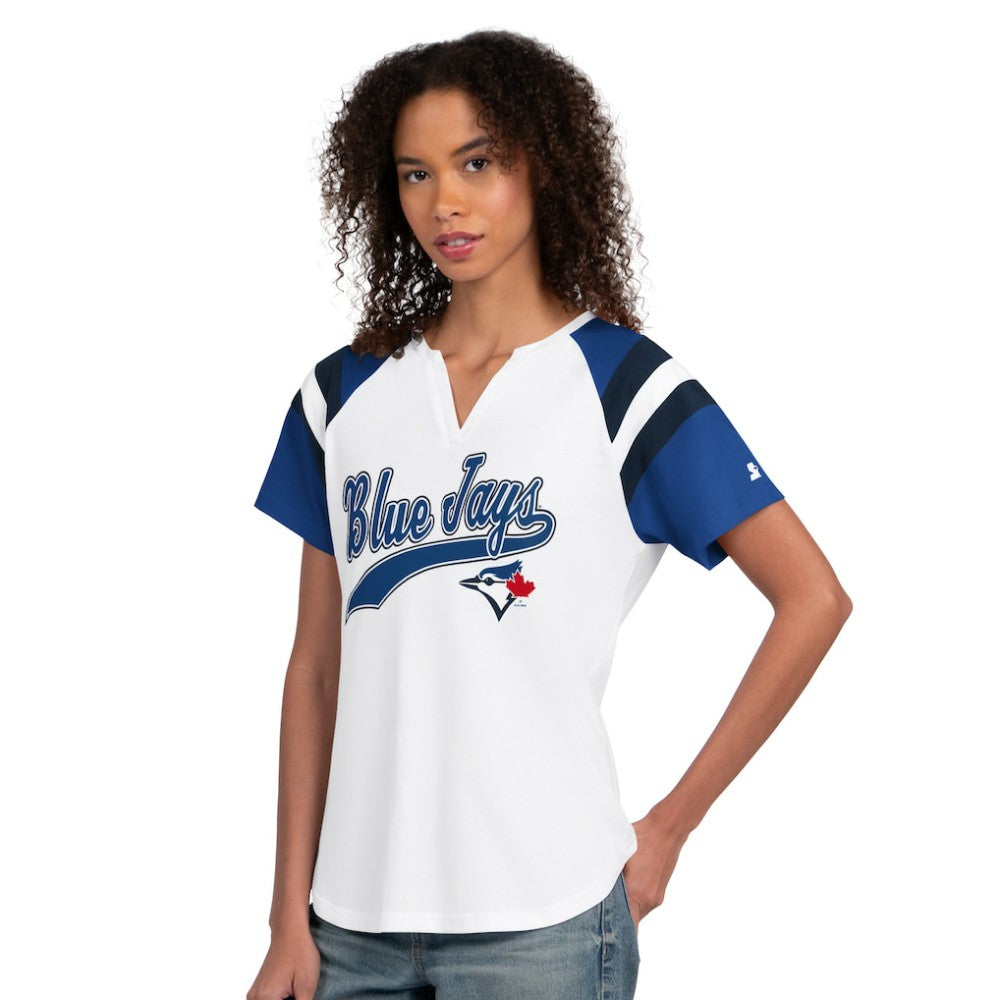 Toronto Blue Jays Starter Women's Game On Notch Neck T-Shirt - White - MLB on Sale