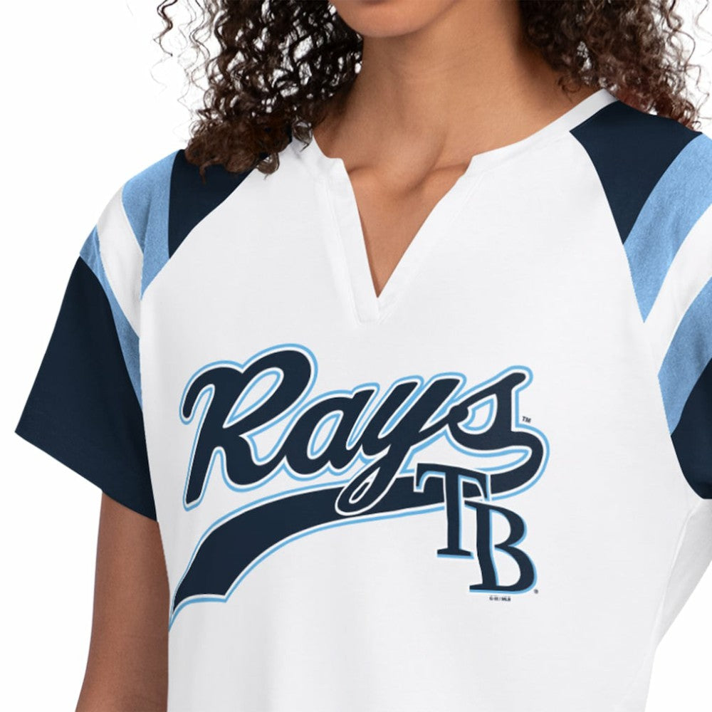 Tampa Bay Rays Starter Women's Game On Notch Neck T-Shirt - White - MLB Discount