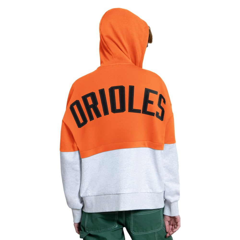 Baltimore Orioles Starter Women's Wishbone Full-Zip Hoodie - Orange/Heather Gray - MLB Lifestyle