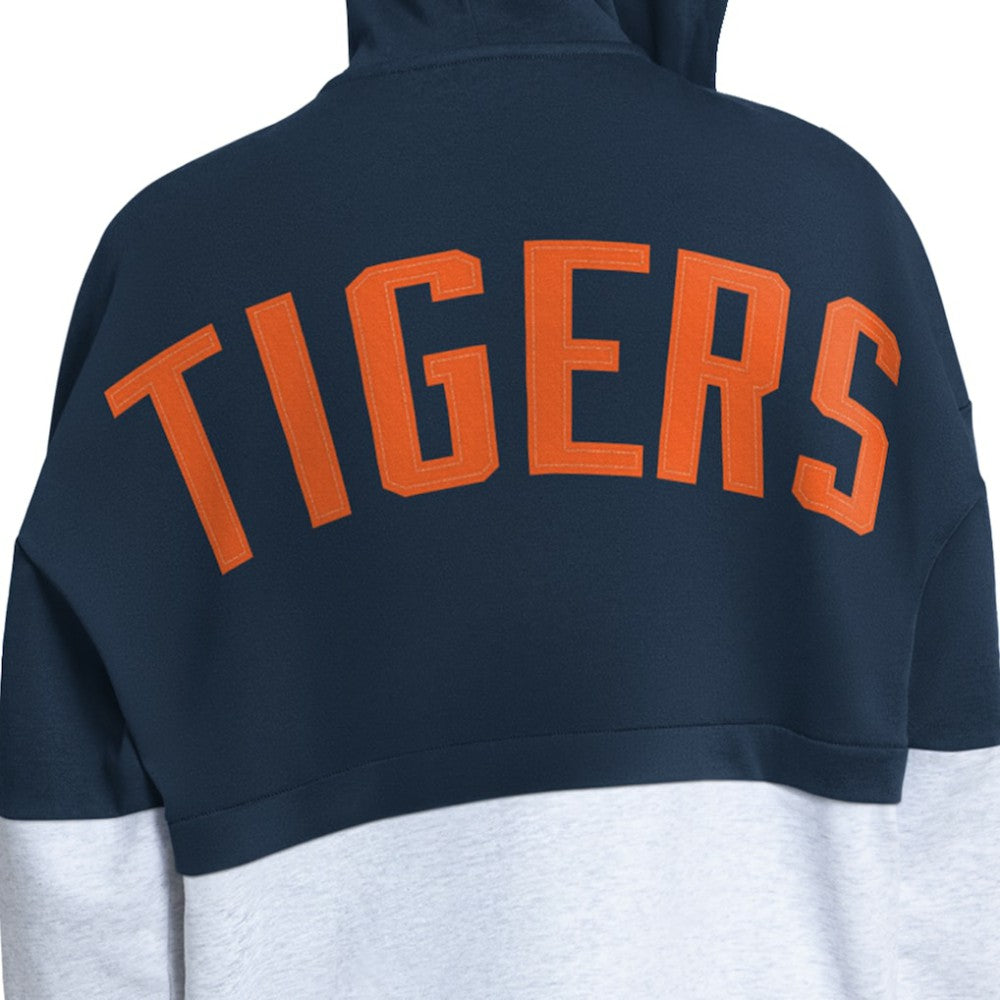 Detroit Tigers Starter Women's Wishbone Full-Zip Hoodie - Navy/Heather Gray - MLB Online