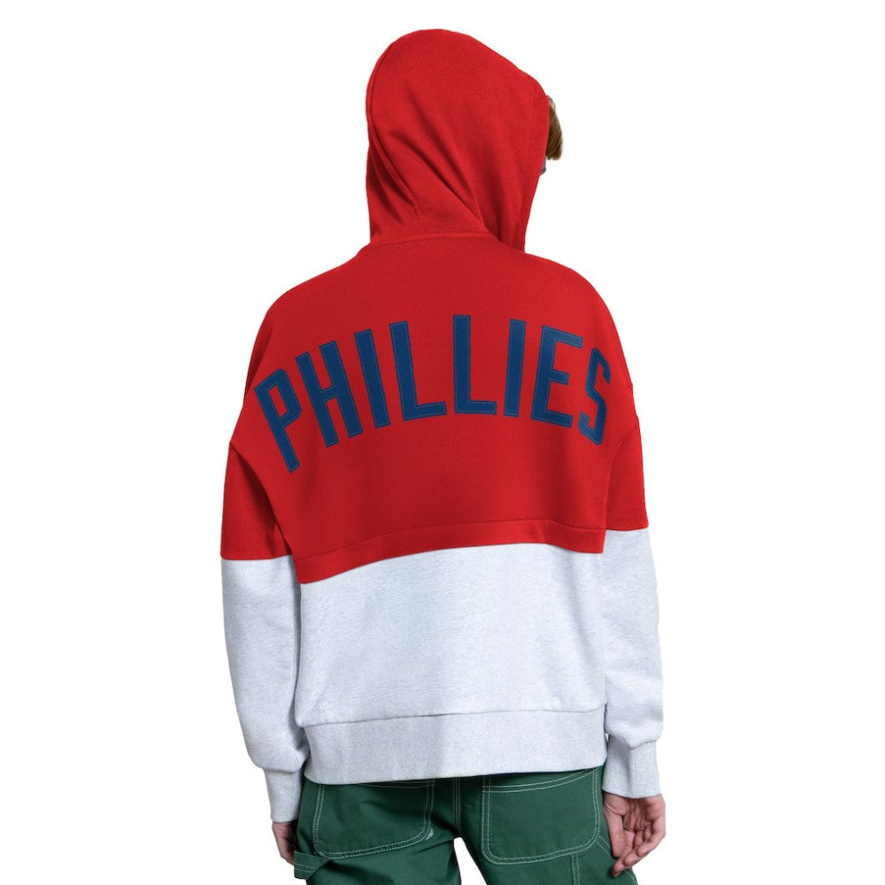 Philadelphia Phillies Starter Women's Wishbone Full-Zip Hoodie - Red/Heather Gray - MLB Online