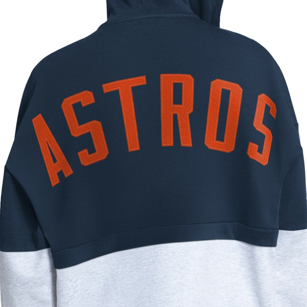 Houston Astros Starter Women's Wishbone Full-Zip Hoodie - Navy/Heather Gray - MLB Sale
