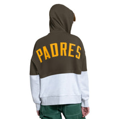 San Diego Padres Starter Women's Wishbone Full-Zip Hoodie - Brown/Heather Gray - MLB Sale