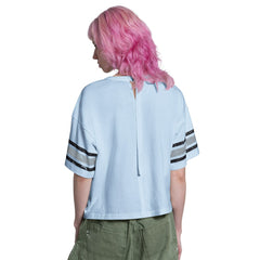 St. Louis Cardinals Starter Women's Cropped Hurry Up Offense T-Shirt - Light Blue - MLB Lifestyle