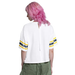 Milwaukee Brewers Starter Women's Cropped Hurry Up Offense T-Shirt - White - MLB Sale