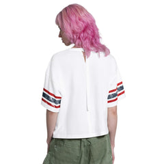 Boston Red Sox Starter Women's Cropped Hurry Up Offense T-Shirt - White - MLB Lifestyle