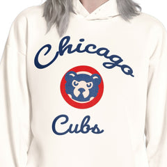 Chicago Cubs Starter Women's Baseline Hoodie Sweatshirt - Cream - MLB Sale