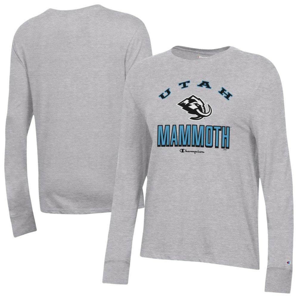 Utah Mammoth Champion Women's Core Long Sleeve T-Shirt - Gray - NHL 203468134