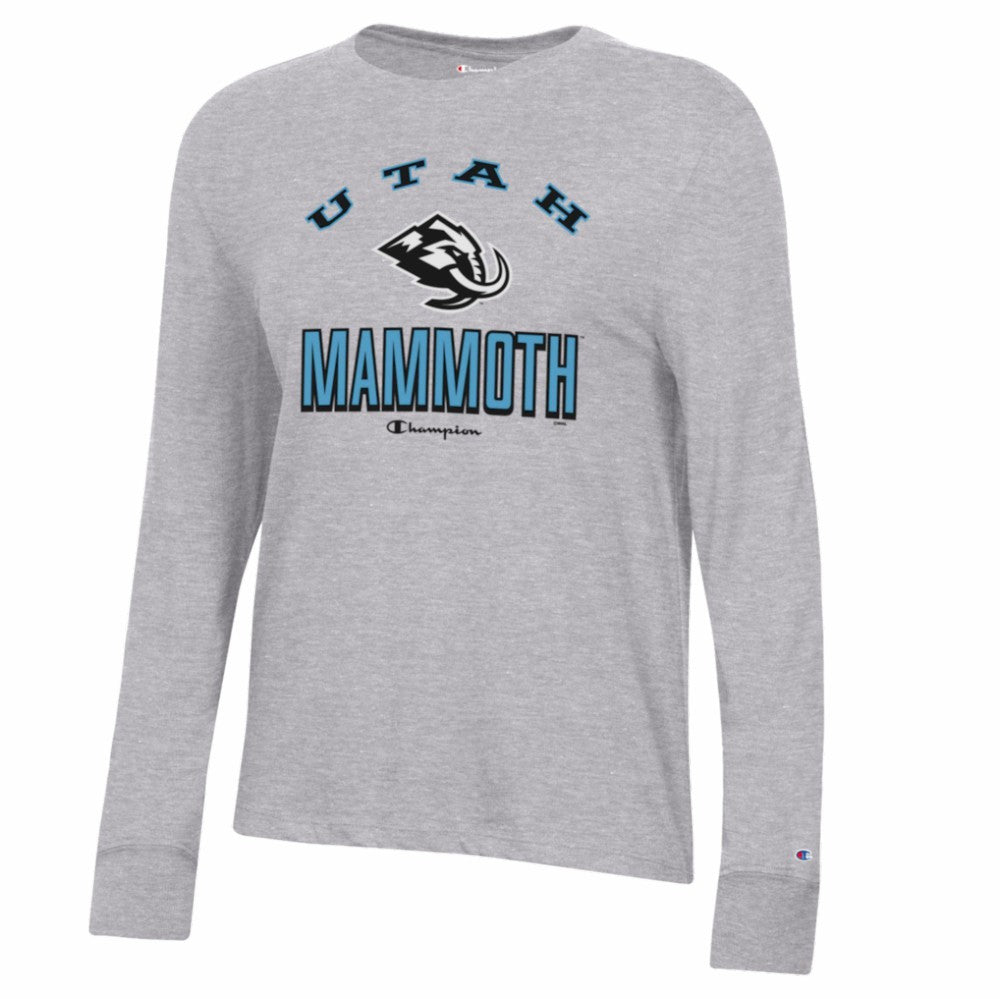 Utah Mammoth Champion Women's Core Long Sleeve T-Shirt - Gray - NHL 203468134
