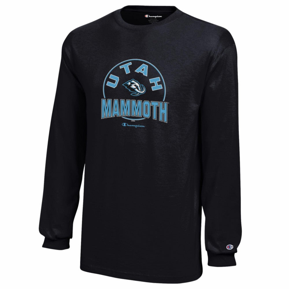 Utah Mammoth Champion Youth Jersey Long Sleeve T-Shirt - Black - NHL 203468142