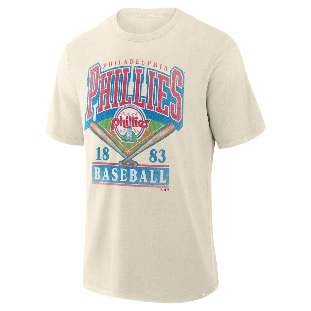 Philadelphia Phillies Profile Big & Tall Screen Print T-Shirt - Cream - MLB on Sale