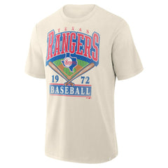 Texas Rangers Profile Big & Tall Screen Print T-Shirt - Cream - MLB Online