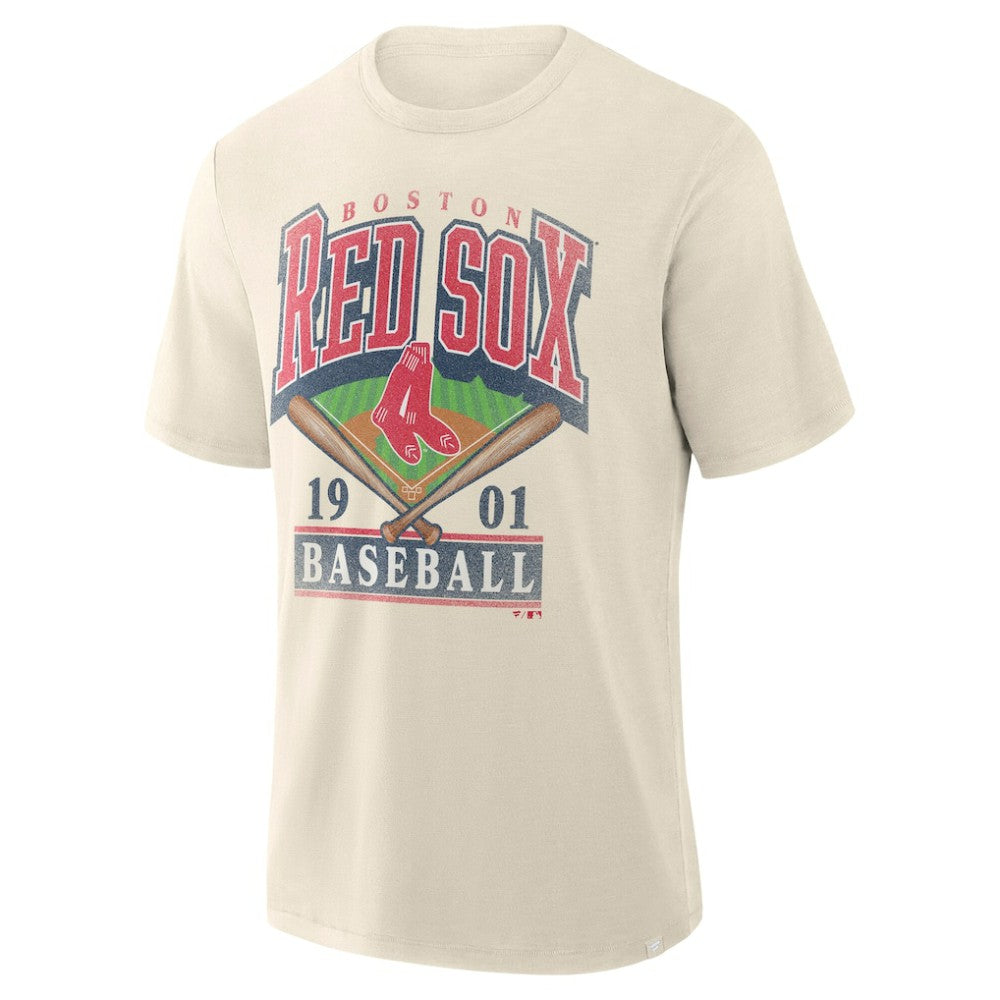 Boston Red Sox Profile Big & Tall Screen Print T-Shirt - Cream - MLB on Sale