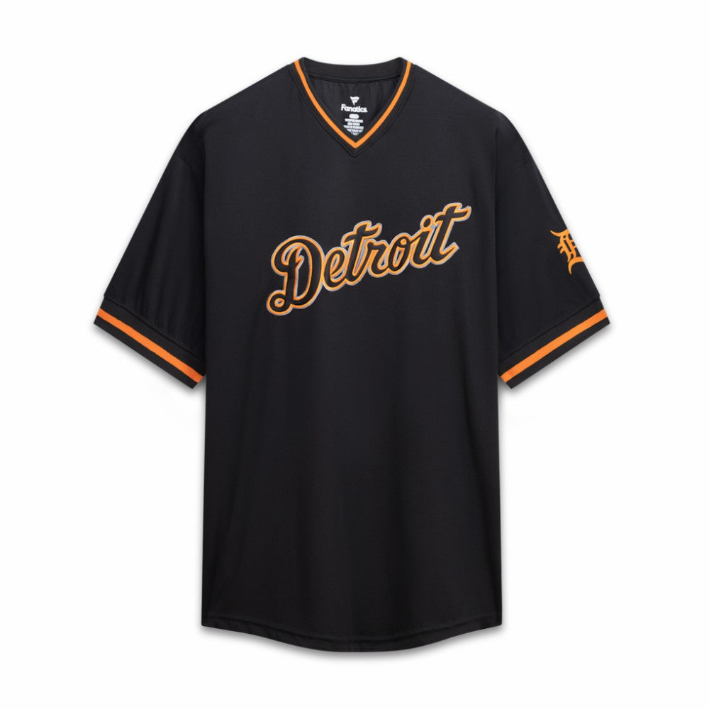 Detroit Tigers Fanatics Big & Tall Pop Texture V-Neck T-Shirt - Black - Fanatics Sale