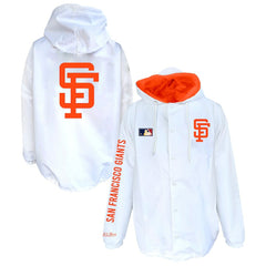 San Francisco Giants Mitchell & Ness Big & Tall Full-Snap Hooded Jacket - White - Mitchell & Ness on Sale
