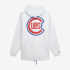 Chicago Cubs Mitchell & Ness Big & Tall Full-Snap Hooded Jacket - White - Mitchell & Ness Lifestyle