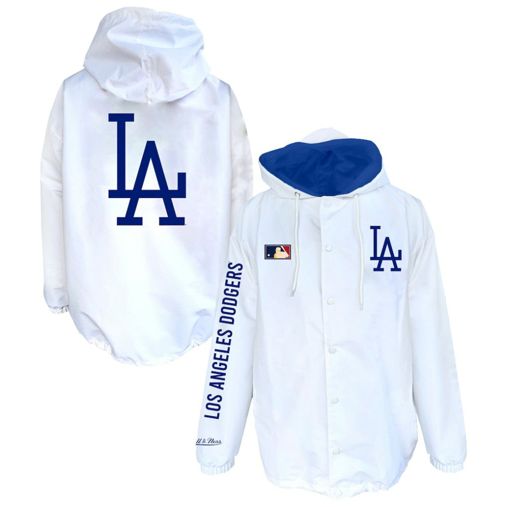 Los Angeles Dodgers Mitchell & Ness Big & Tall Full-Snap Hooded Jacket - White - Mitchell & Ness Discount