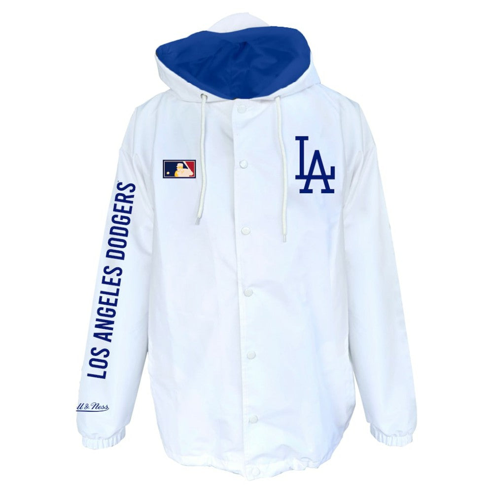 Los Angeles Dodgers Mitchell & Ness Big & Tall Full-Snap Hooded Jacket - White - Mitchell & Ness Discount