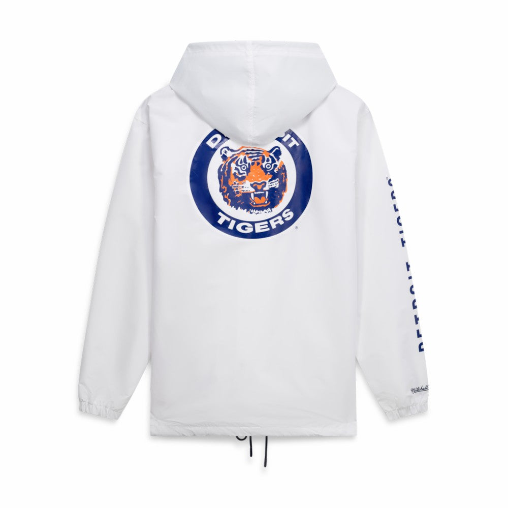 Detroit Tigers Mitchell & Ness Big & Tall Full-Snap Hooded Jacket - White - Mitchell & Ness Sale