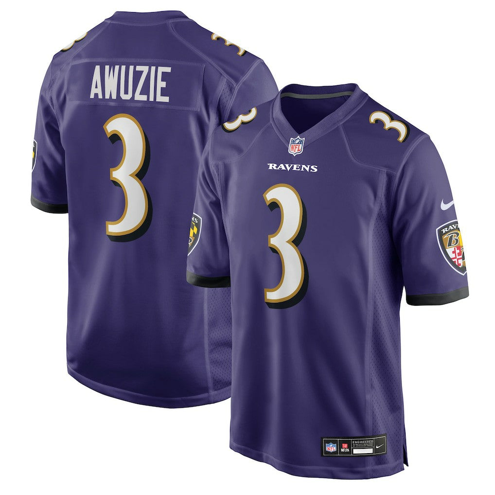 Nike Chidobe Awuzie Baltimore Ravens Team Game Jersey Purple
