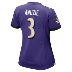 Nike Chidobe Awuzie Baltimore Ravens Women's Team Game Jersey Purple