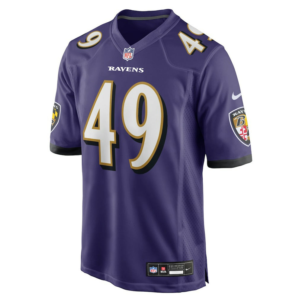 Nike Jay Higgins IV Baltimore Ravens Team Game Jersey Purple