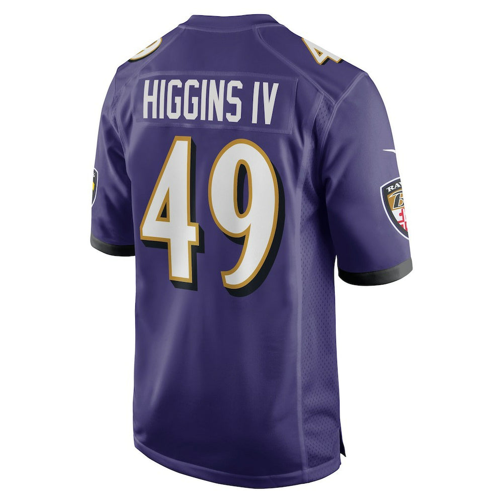Nike Jay Higgins IV Baltimore Ravens Team Game Jersey Purple