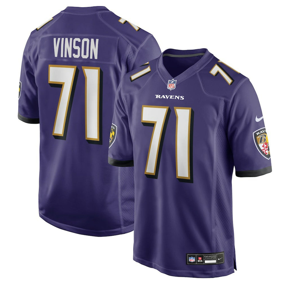 Nike Carson Vinson Baltimore Ravens Team Game Jersey Purple