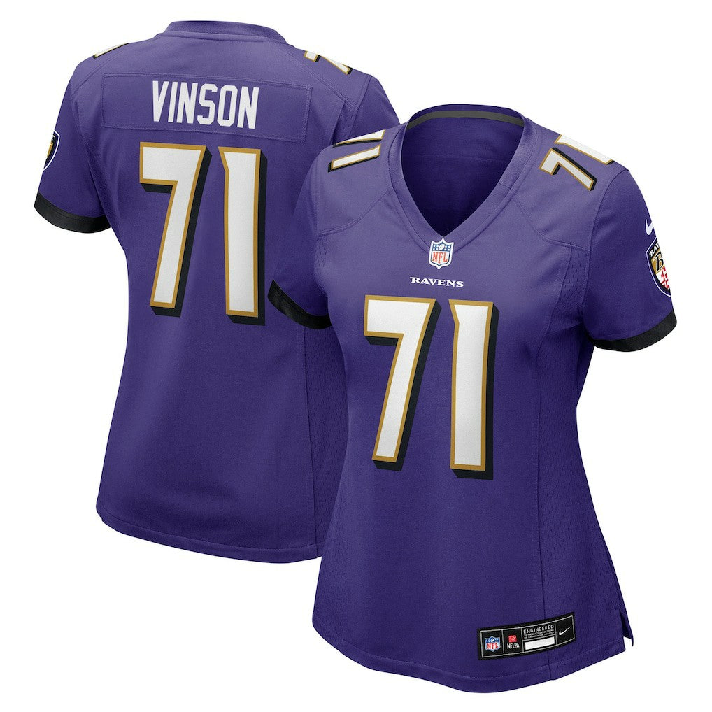 Nike Carson Vinson Baltimore Ravens Women's Team Game Jersey Purple