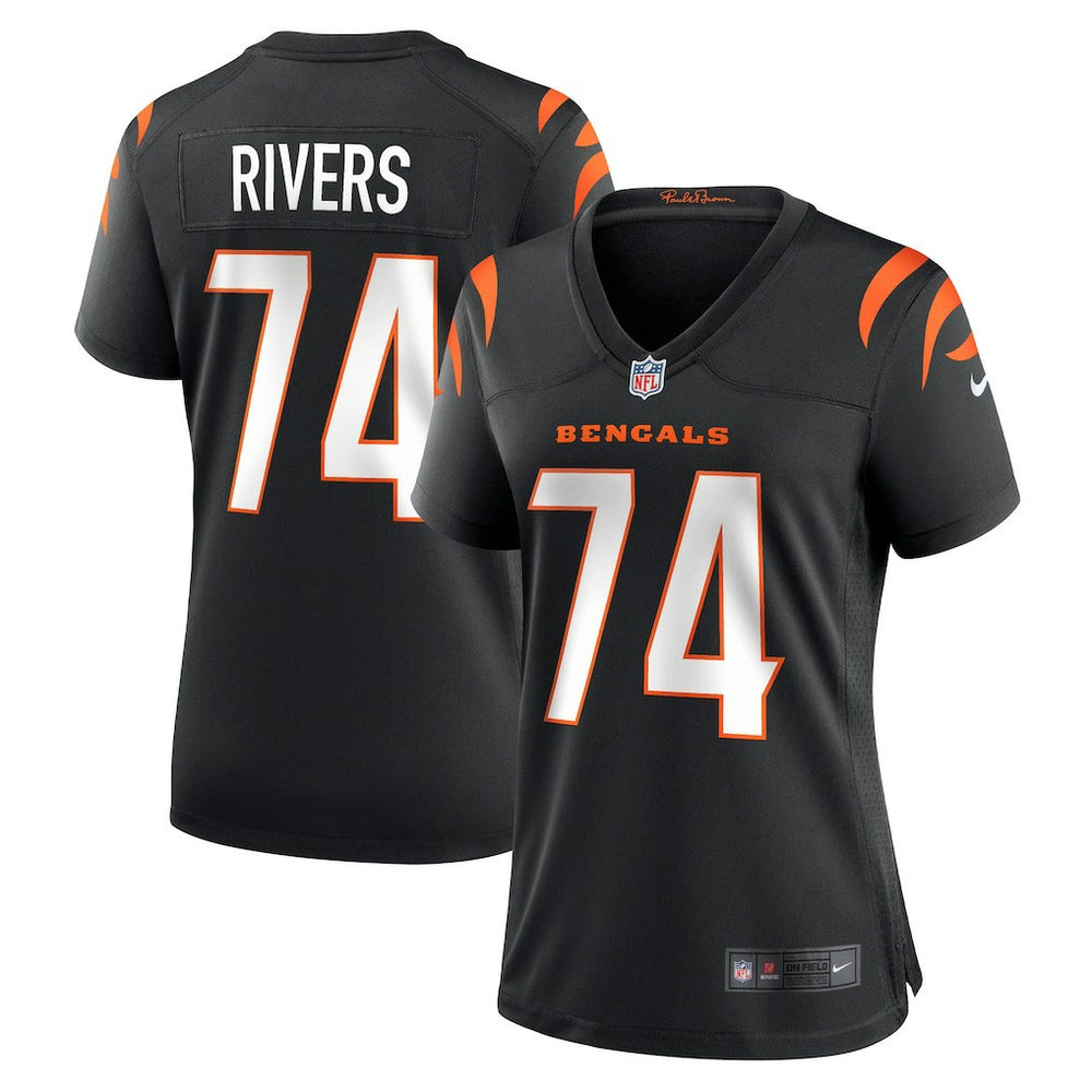 Nike Jalen Rivers Cincinnati Bengals Women's Team Game Jersey Black
