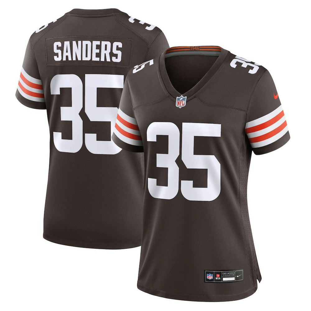 Nike Raheim Sanders Cleveland Browns Women's Team Game Jersey Brown