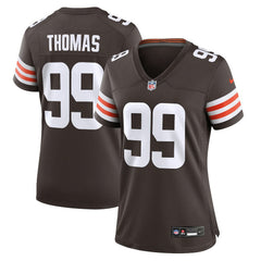 Nike Cameron Thomas Cleveland Browns Women's Team Game Jersey Brown