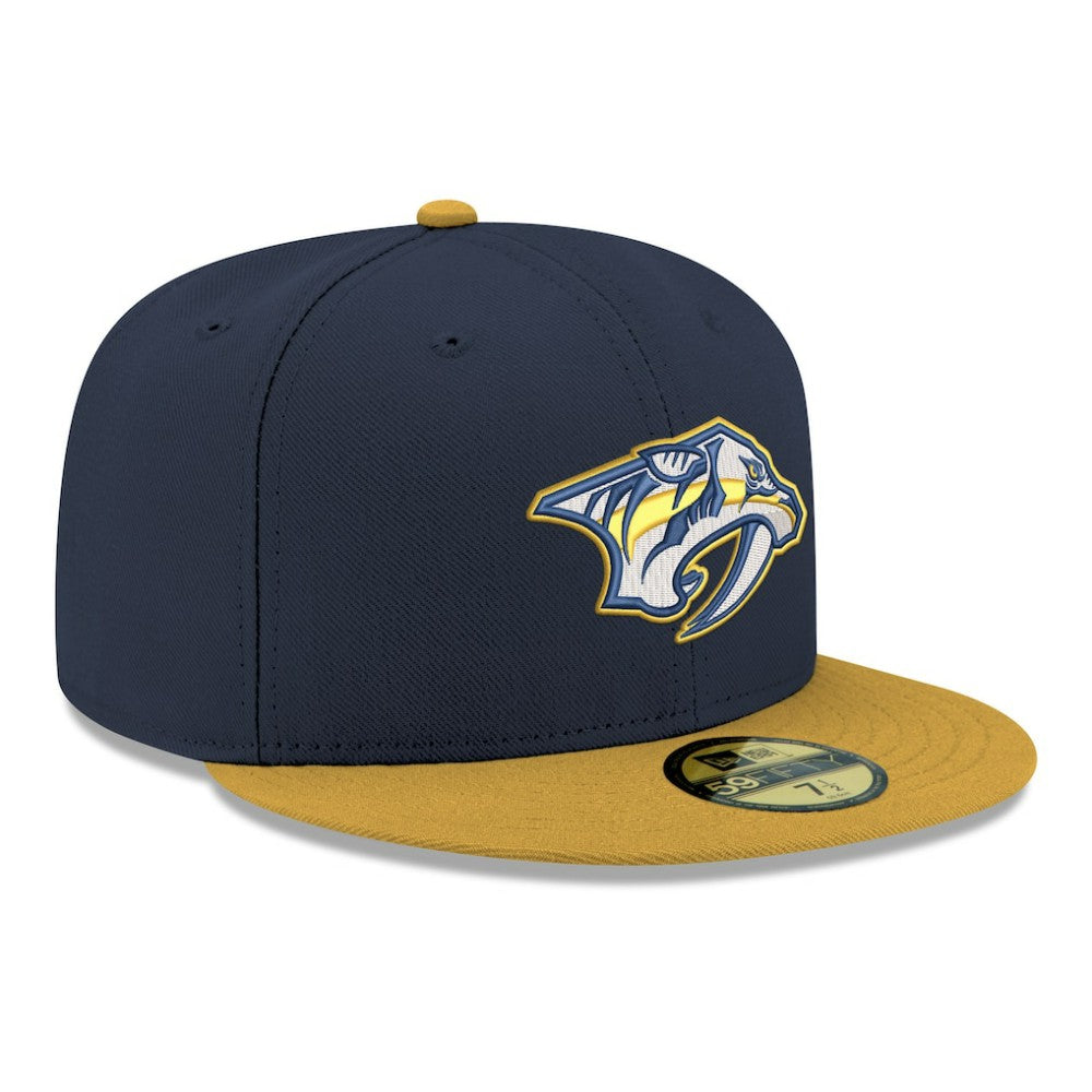 Nashville Predators New Era Core Logo Two-Tone 59FIFTY Fitted Hat - Navy - NHL 203471430