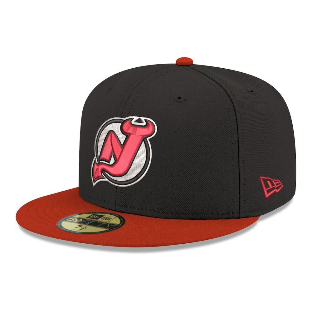 New Jersey Devils New Era Core Logo Two-Tone 59FIFTY Fitted Hat - Black - NHL 203471431