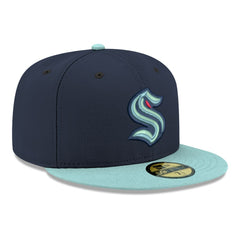Seattle Kraken New Era Core Logo Two-Tone 59FIFTY Fitted Hat - Navy - NHL 203471438
