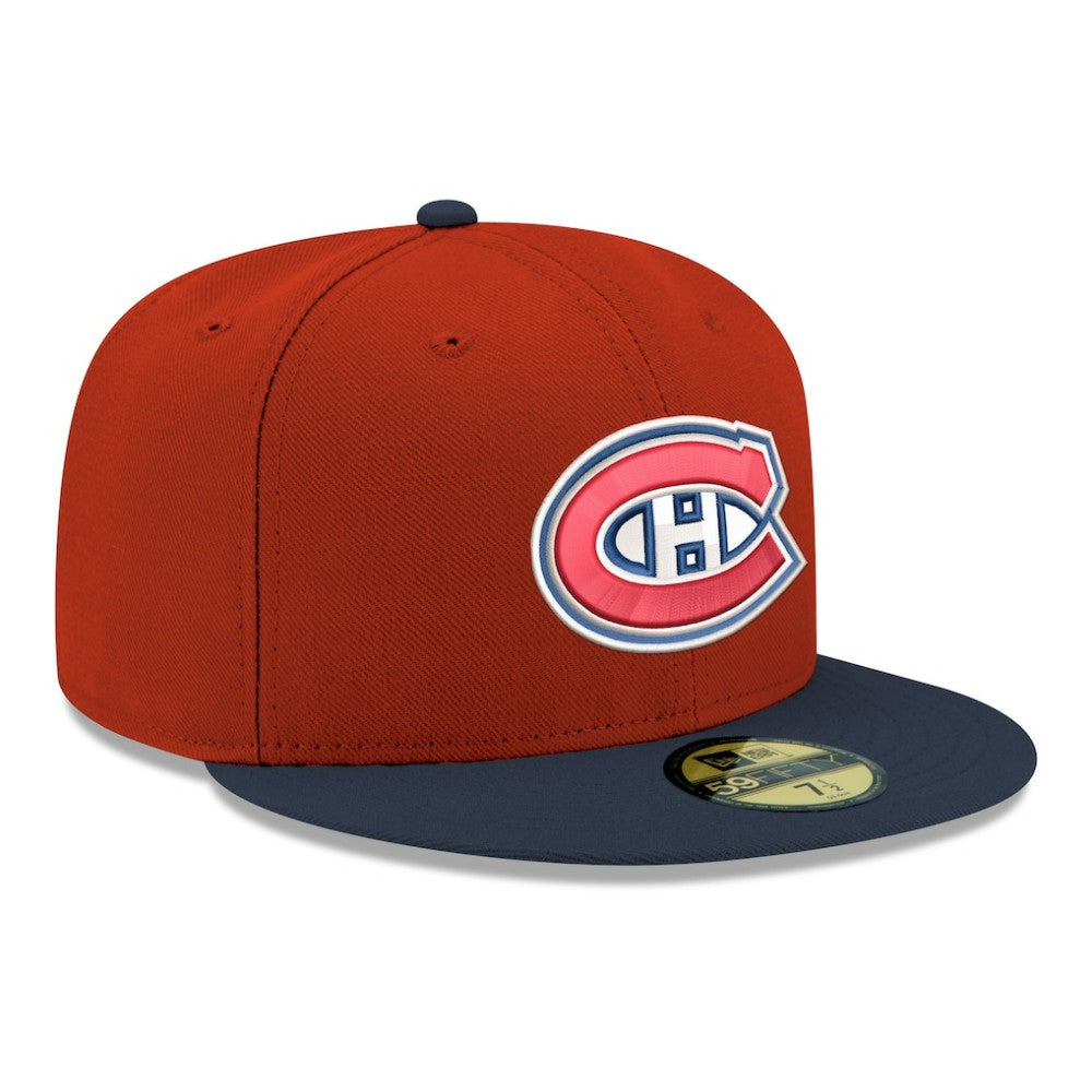 Montreal Canadiens New Era Core Logo Two-Tone 59FIFTY Fitted Hat - Red - NHL 203471439