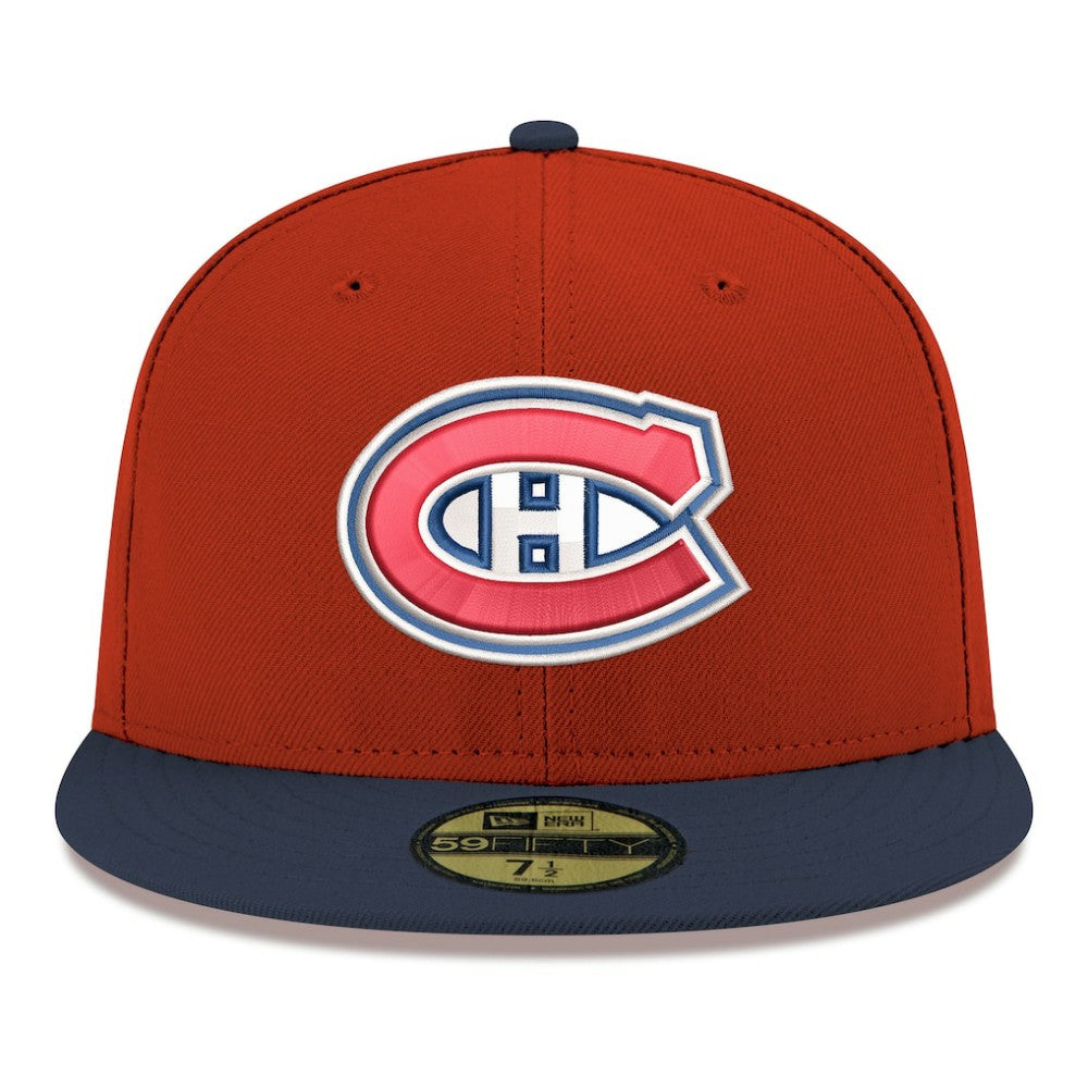 Montreal Canadiens New Era Core Logo Two-Tone 59FIFTY Fitted Hat - Red - NHL 203471439