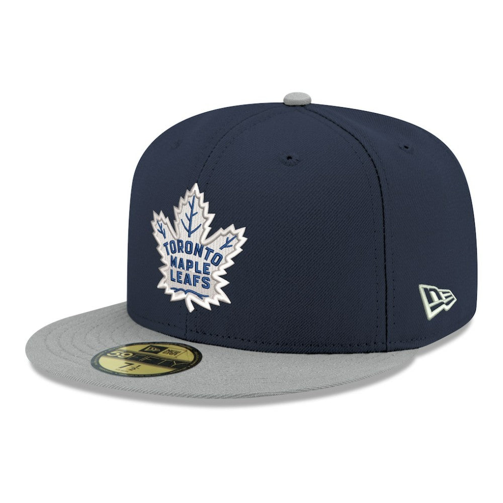 Toronto Maple Leafs New Era Core Logo Two-Tone 59FIFTY Fitted Hat - Navy - NHL 203471442