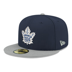 Toronto Maple Leafs New Era Core Logo Two-Tone 59FIFTY Fitted Hat - Navy - NHL 203471442