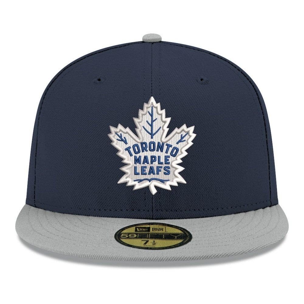 Toronto Maple Leafs New Era Core Logo Two-Tone 59FIFTY Fitted Hat - Navy - NHL 203471442