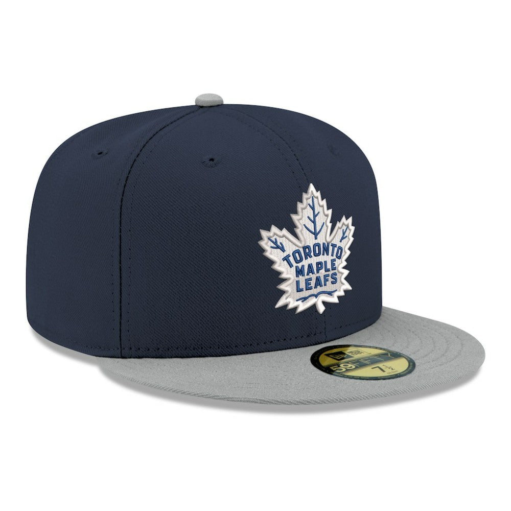 Toronto Maple Leafs New Era Core Logo Two-Tone 59FIFTY Fitted Hat - Navy - NHL 203471442